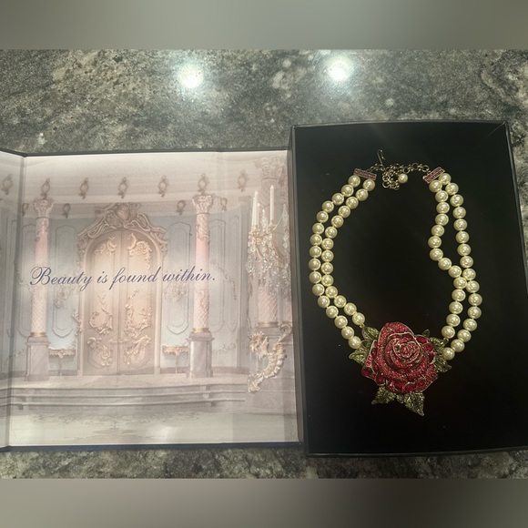Heidi Daus Rose Necklace from Beauty and the Beast Collection - Picture 3 of 4